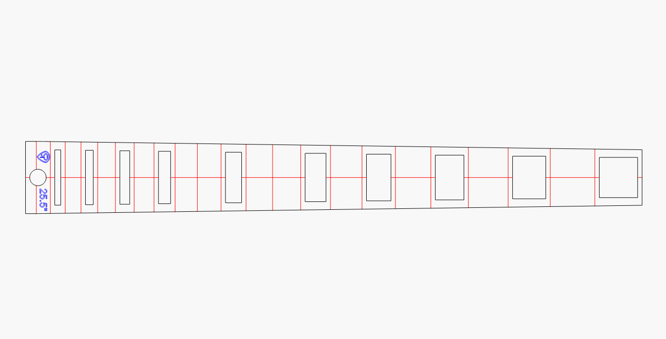 Guitar Fretboard Block Inlay Routing Template
