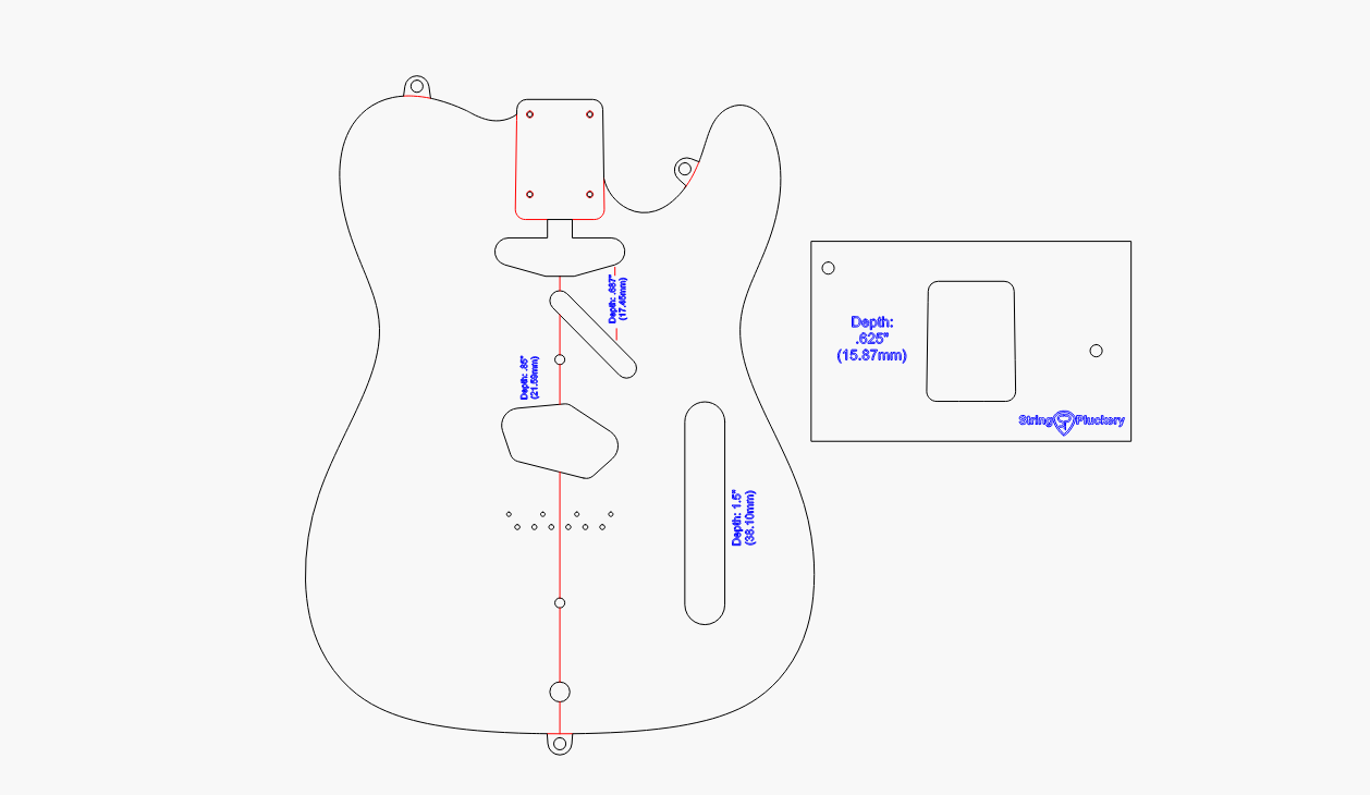 T-Style Body & Neck Pocket Routing Template System