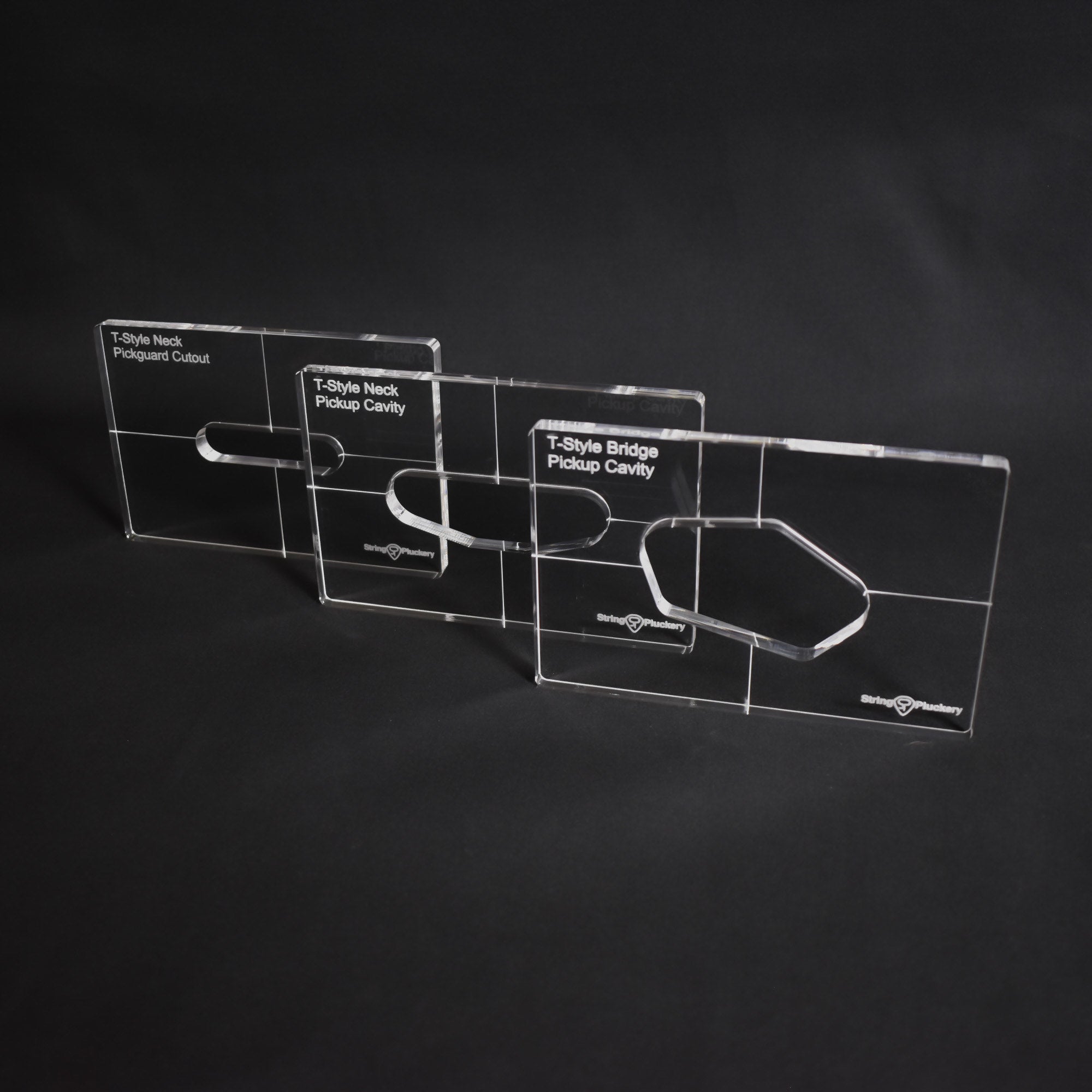 Guitar Pickup Routing Template Set – 3 Templates | String Pluckery