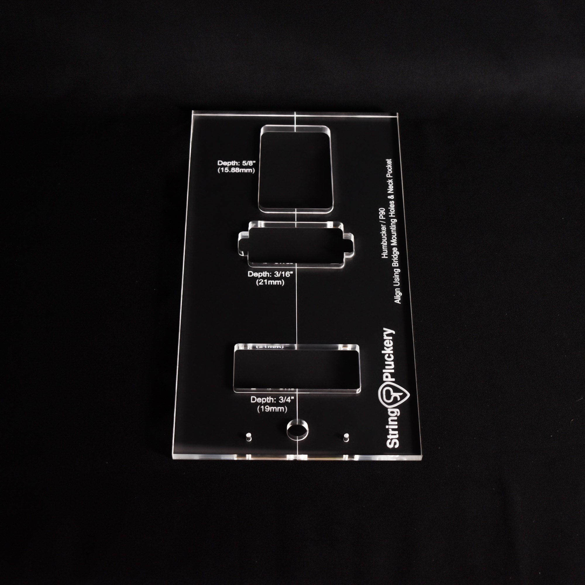 T-Style Neck Pocket Acrylic Routing Template – String Pluckery